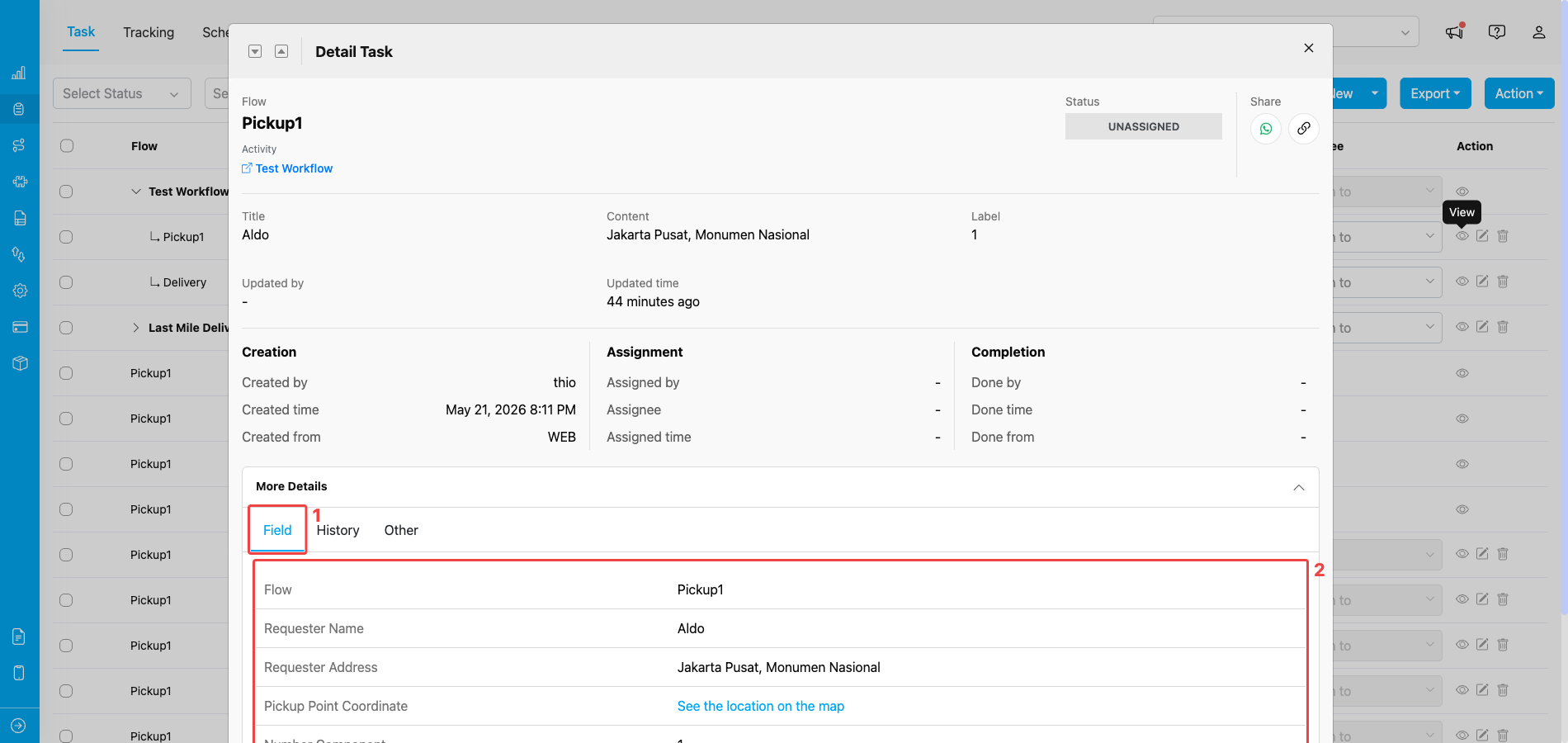 More Details Field tab