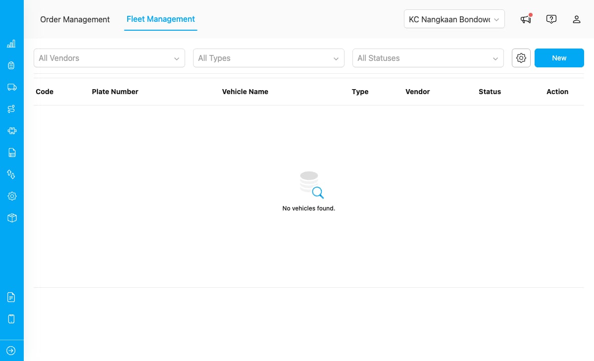 Fleet Management page