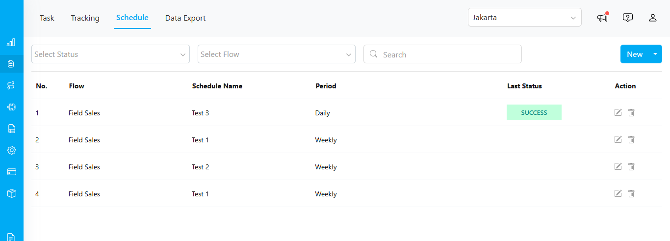 Schedule feature
