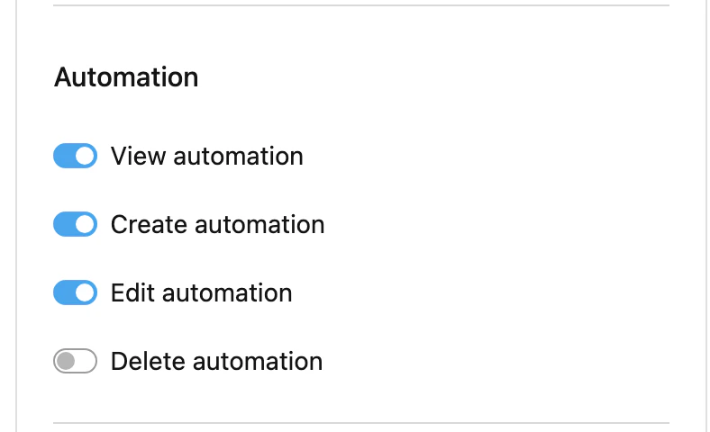 Admin Vendor role - Automation permissions