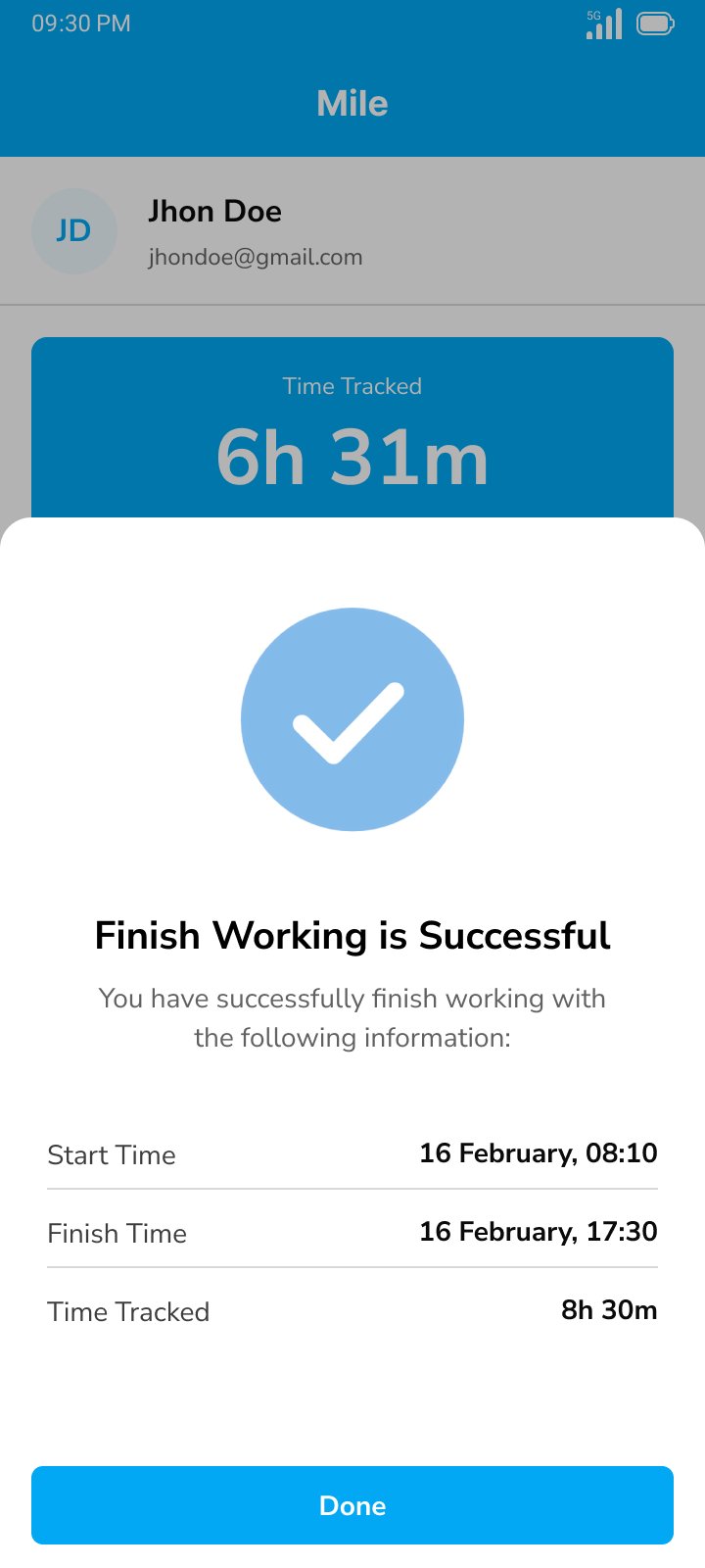 Finish confirmation page