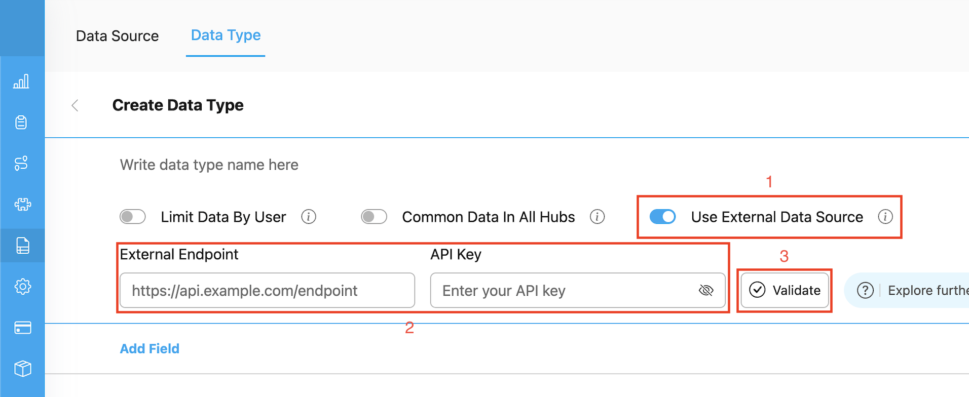 External Data Source Interface