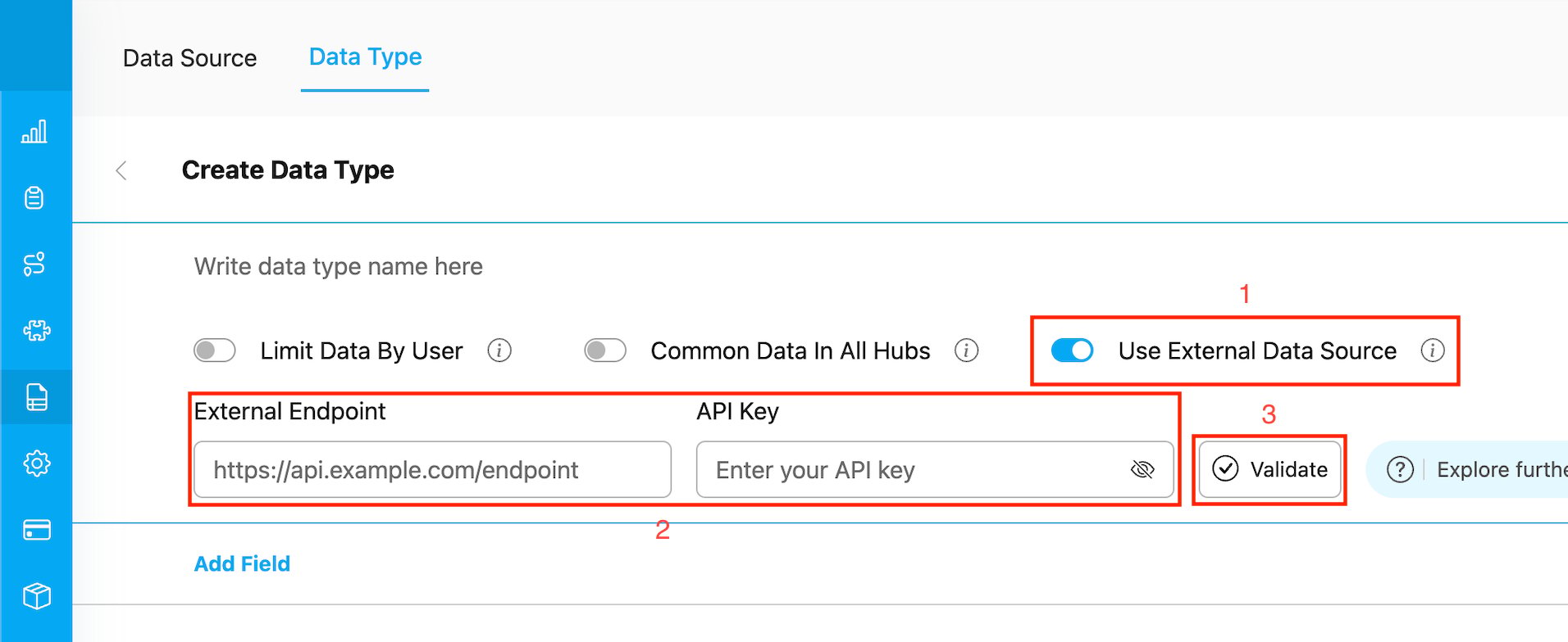 External Data Source Interface