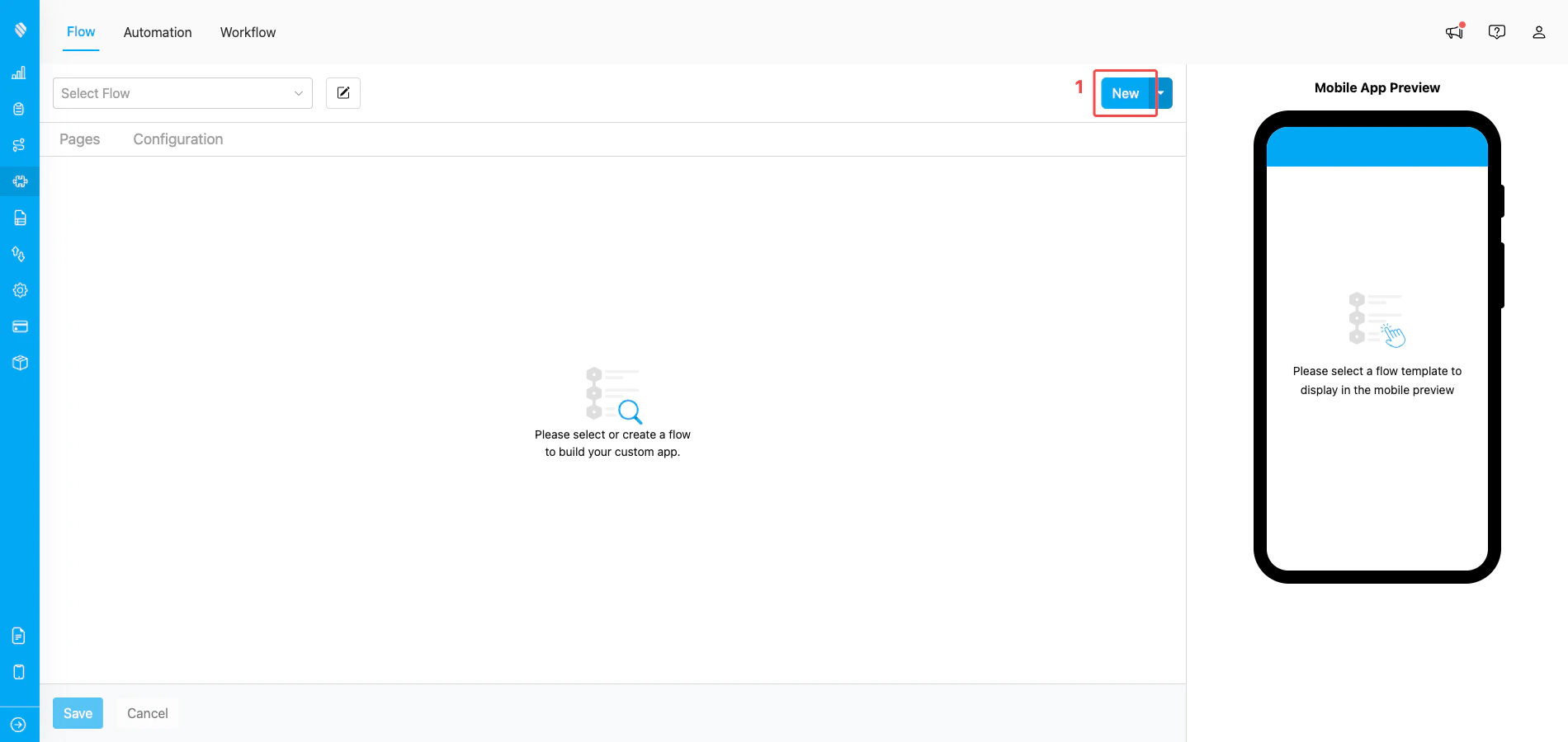 Flow Menu Display