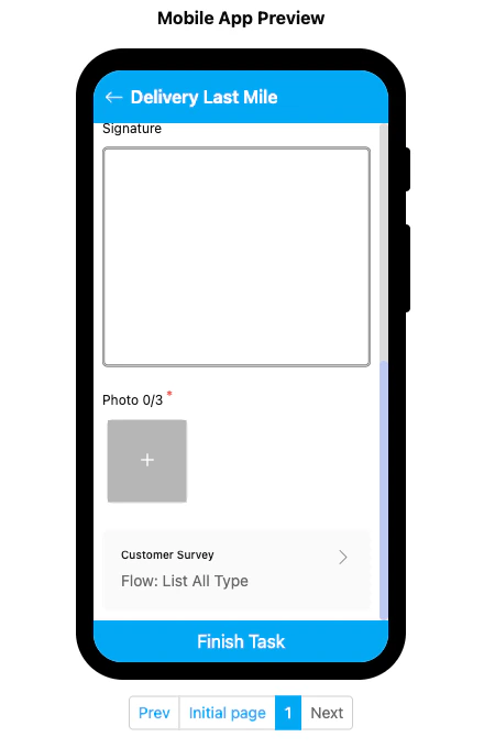 Subflow card on mobile