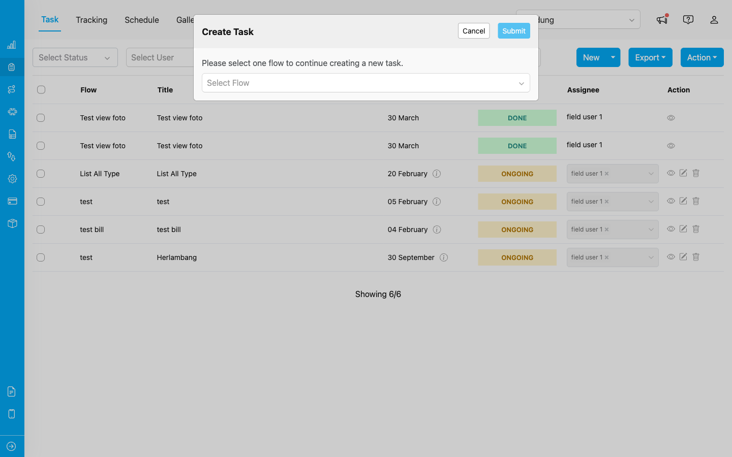 Create Task with a Flow