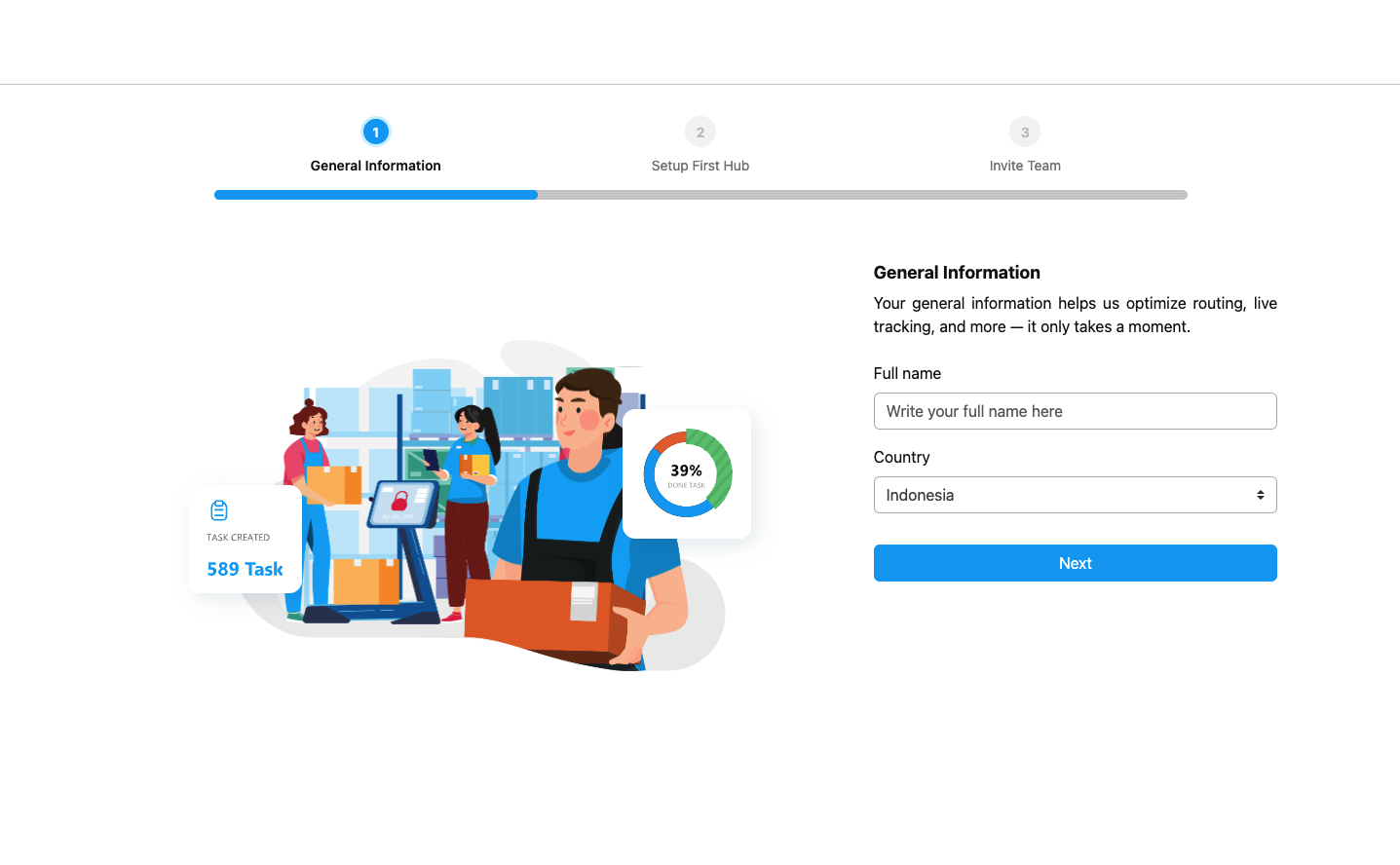 General information verification step