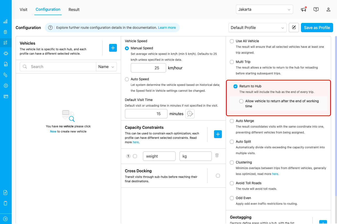 Return to Hub Configuration