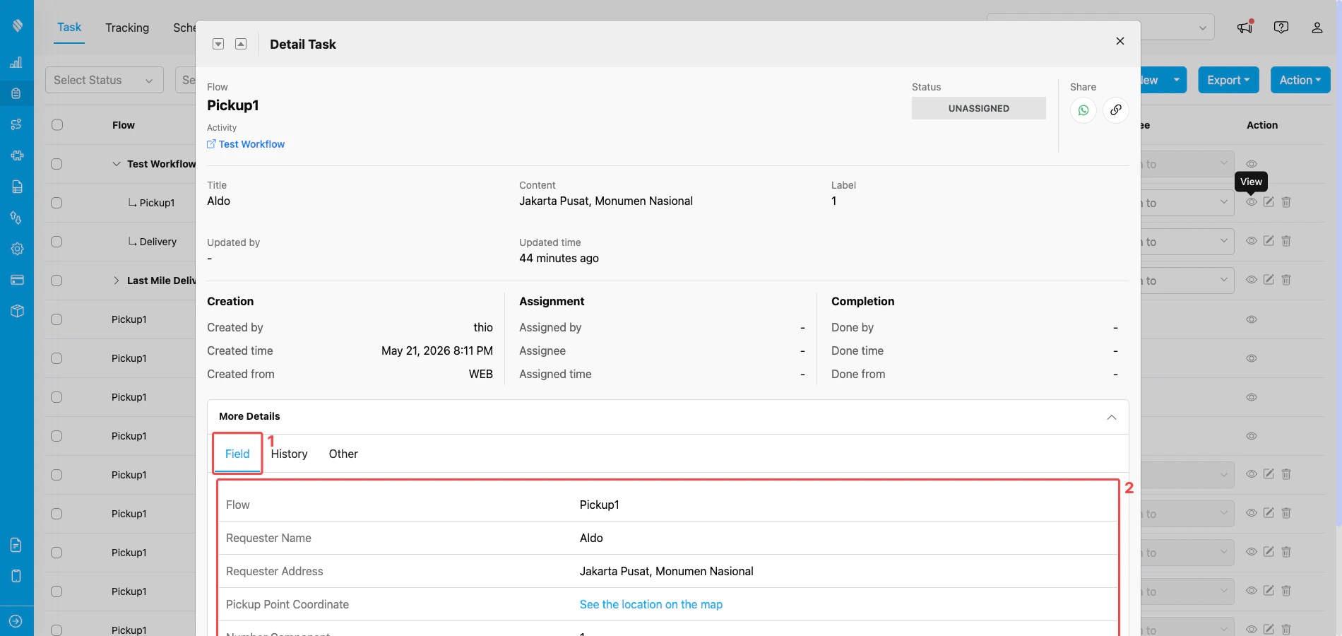 More Details Field tab