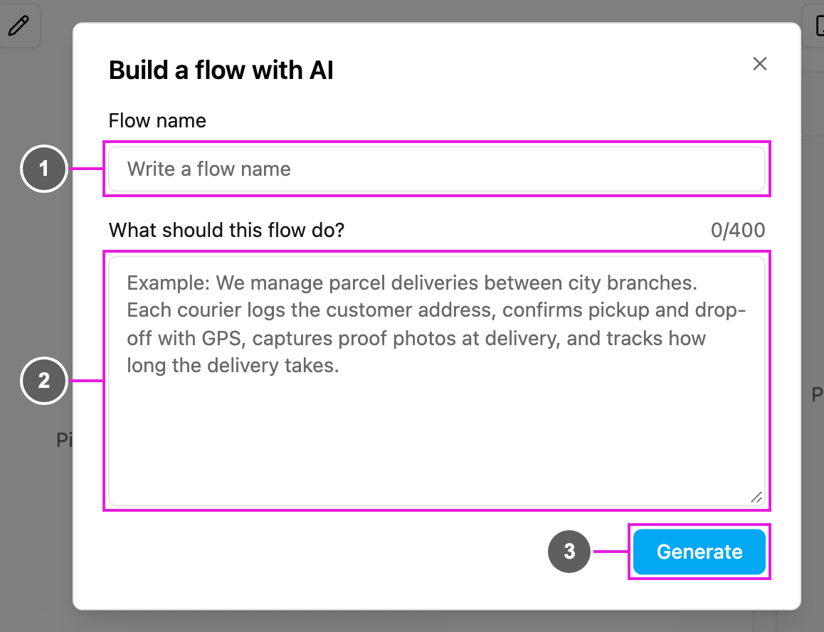 Build a flow with AI