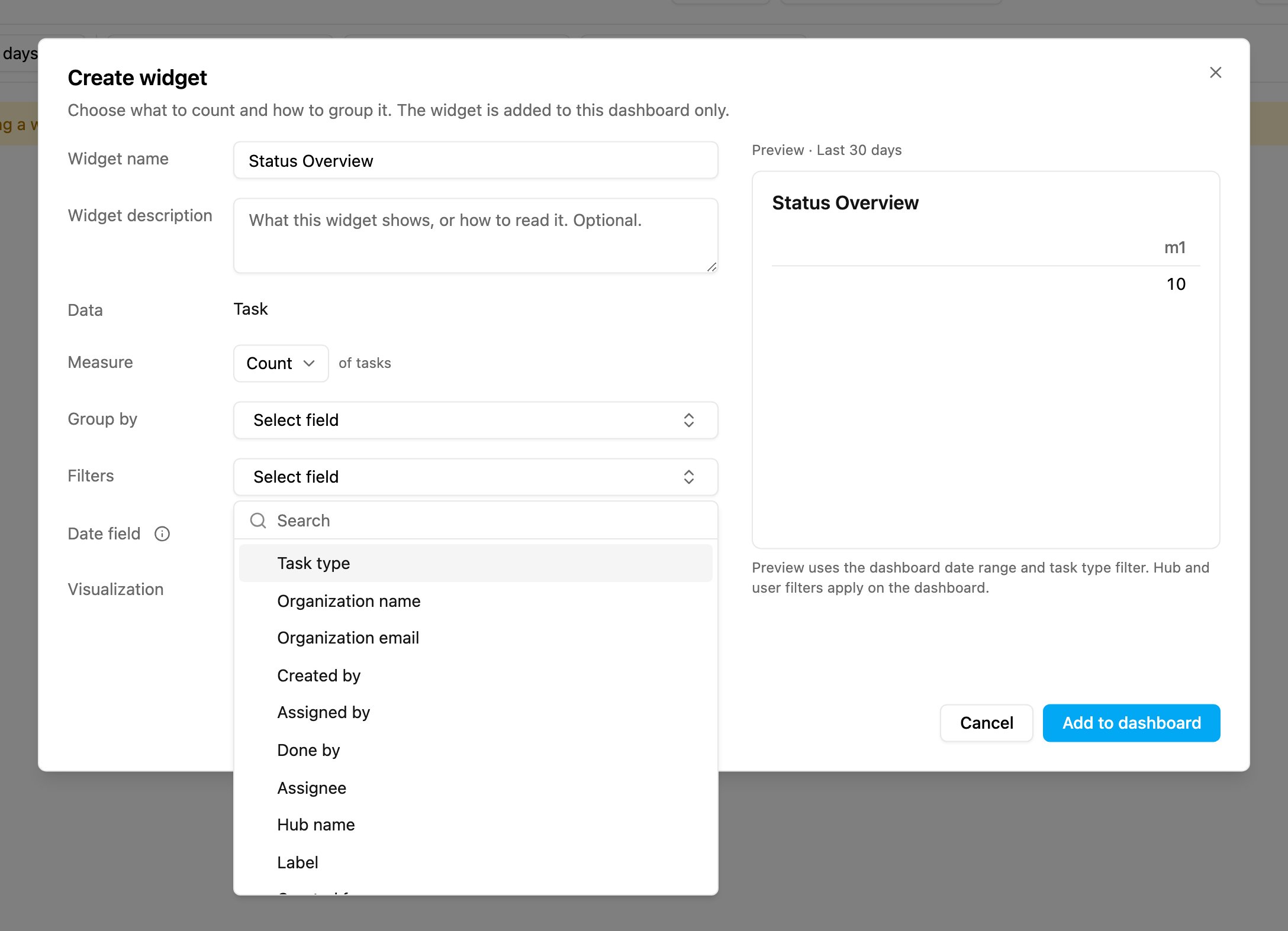 Create widget