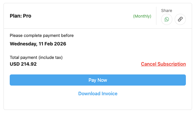 USD Subscription Page