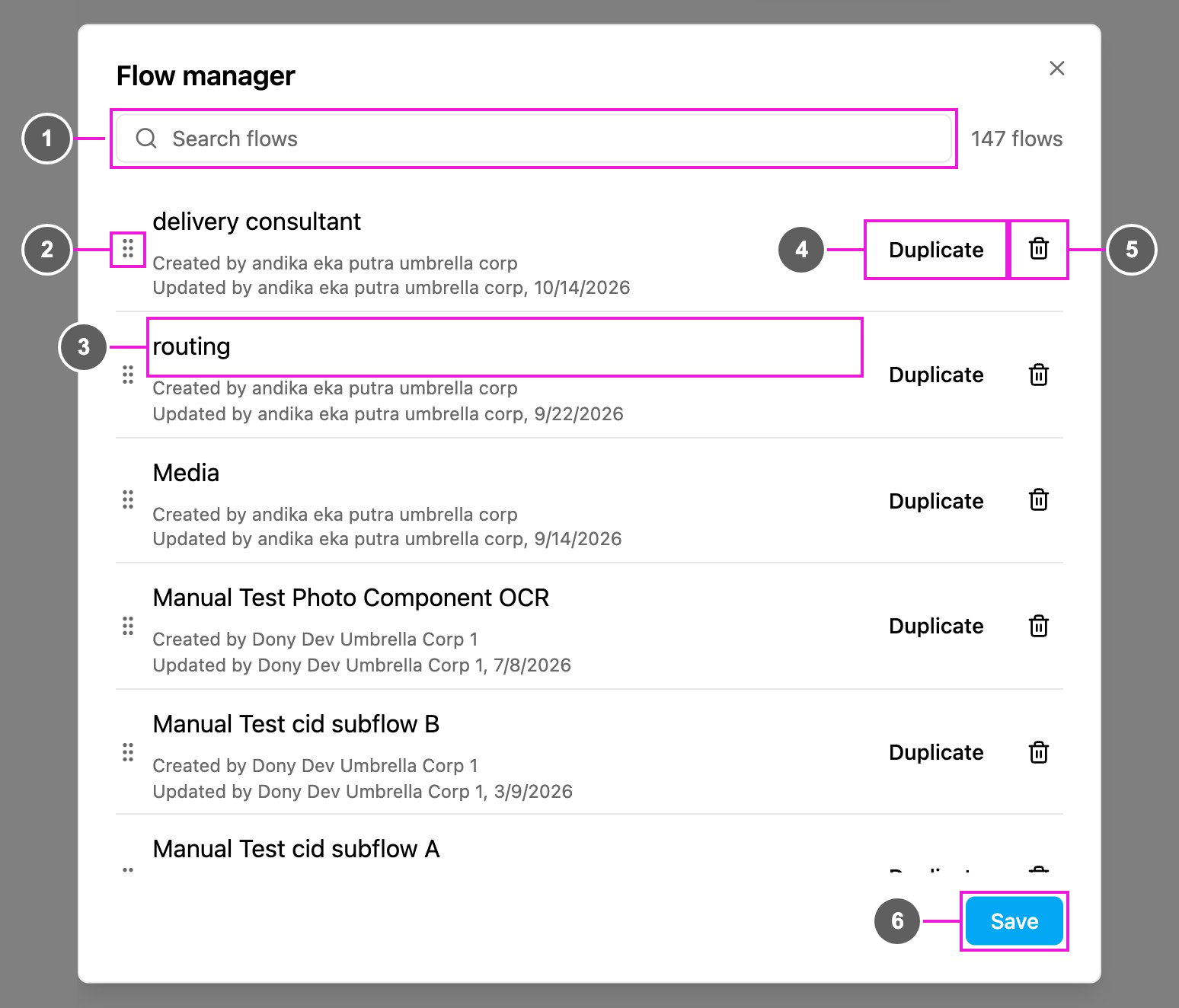 Flow manager