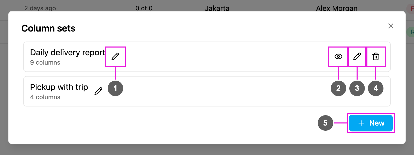 Column sets