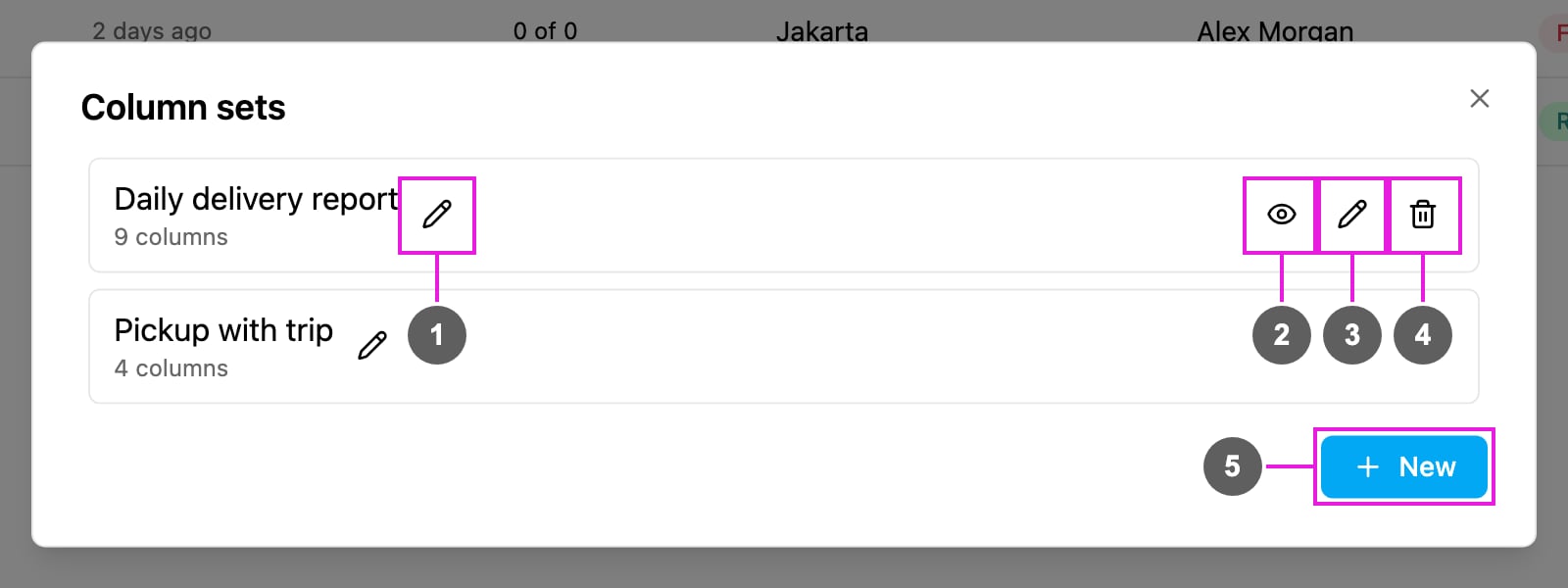 Column sets