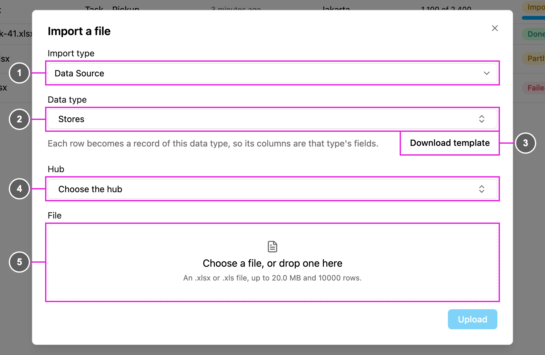 Import a file