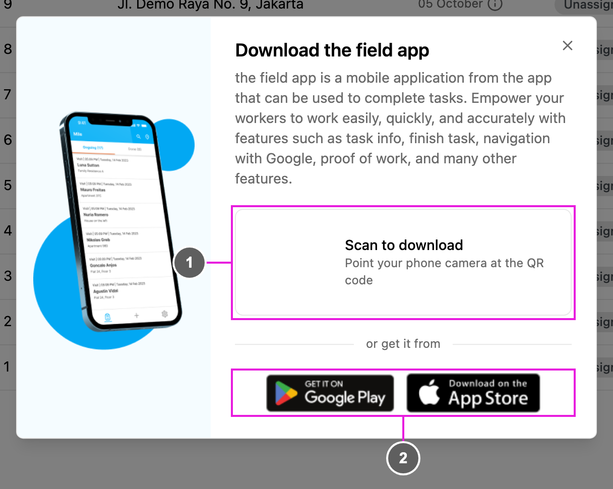 Download the field app