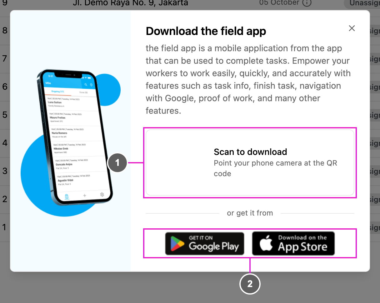 Download the field app