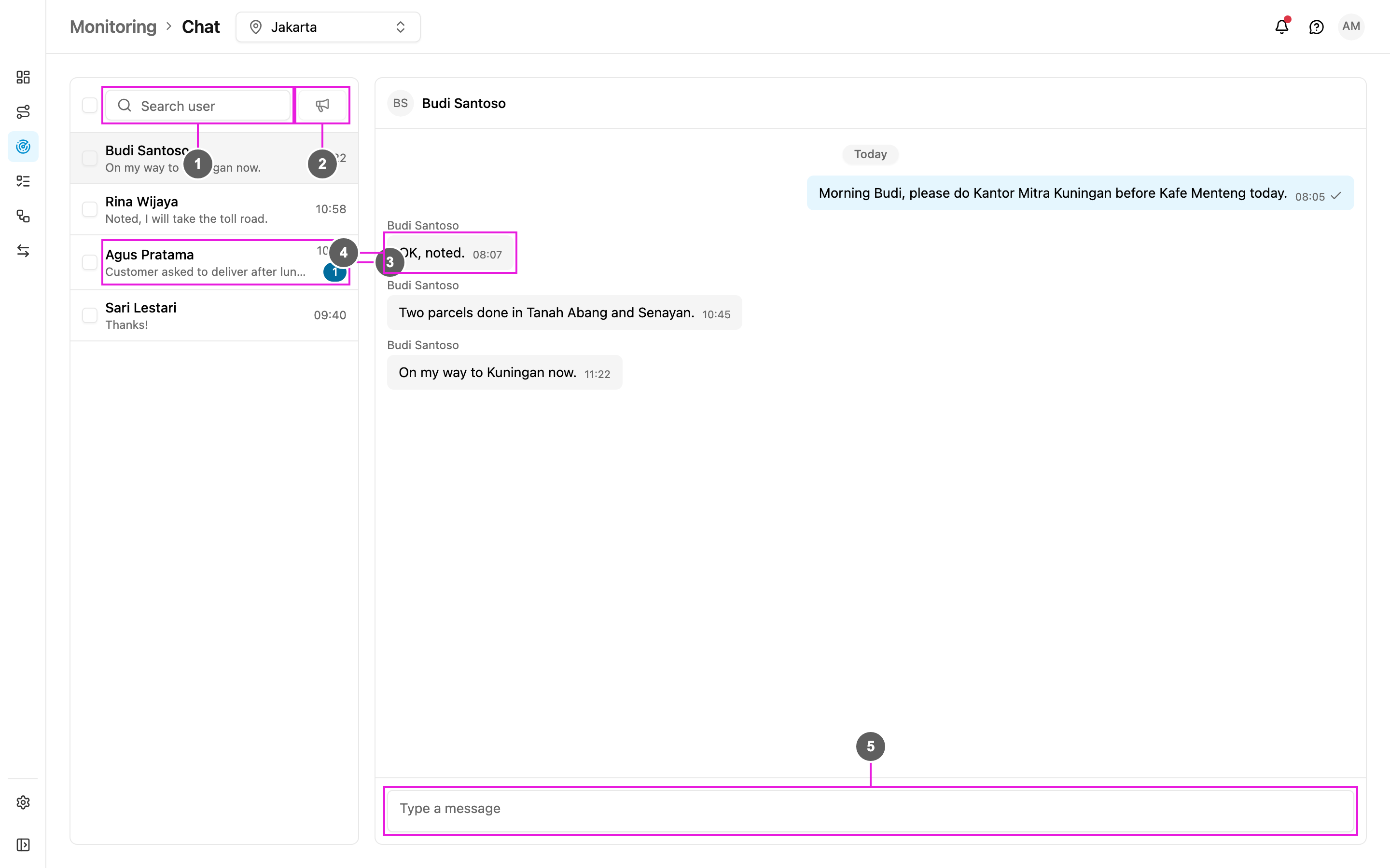 Chat page