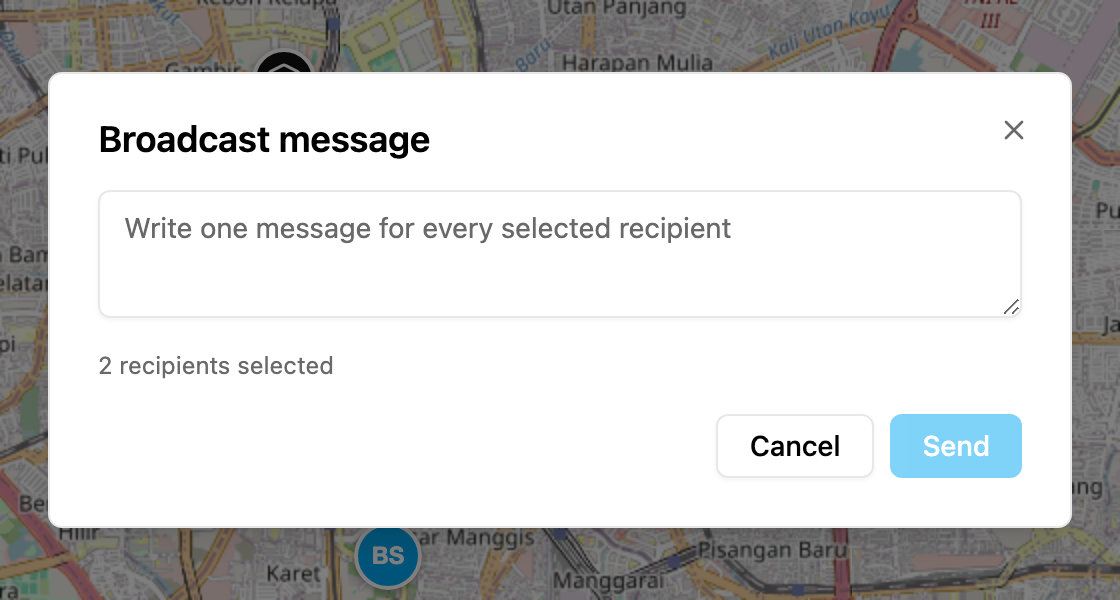 Broadcast message