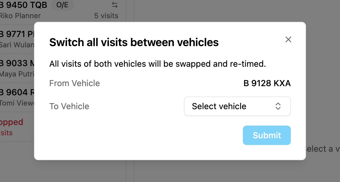 Switch vehicle