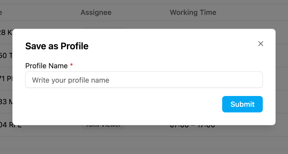 Save as Profile