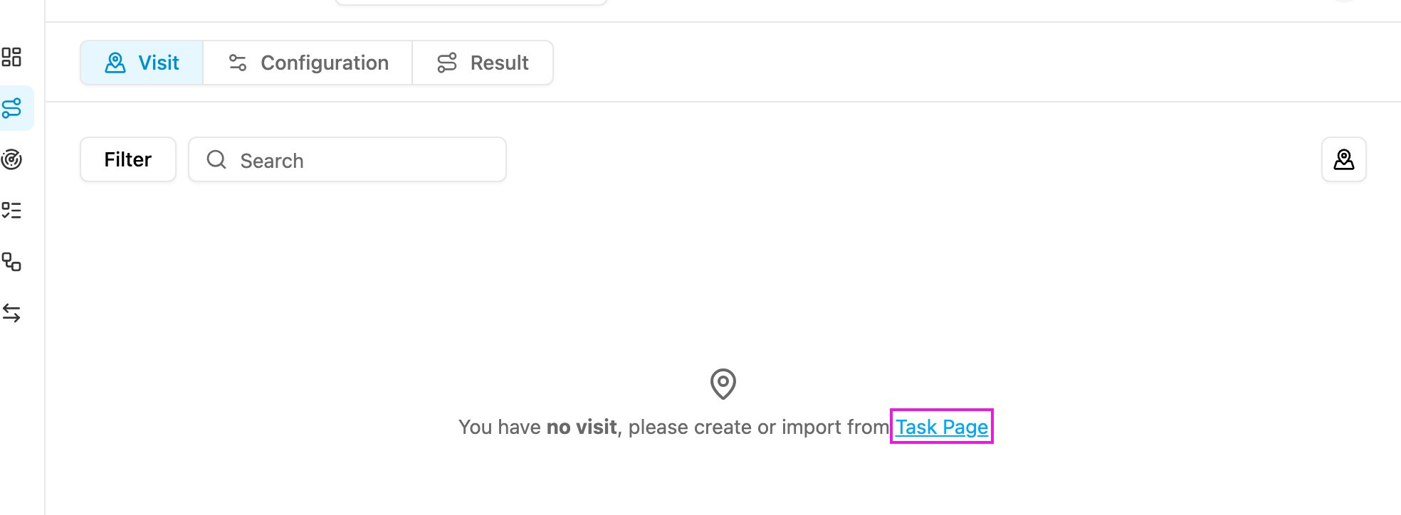 No visits