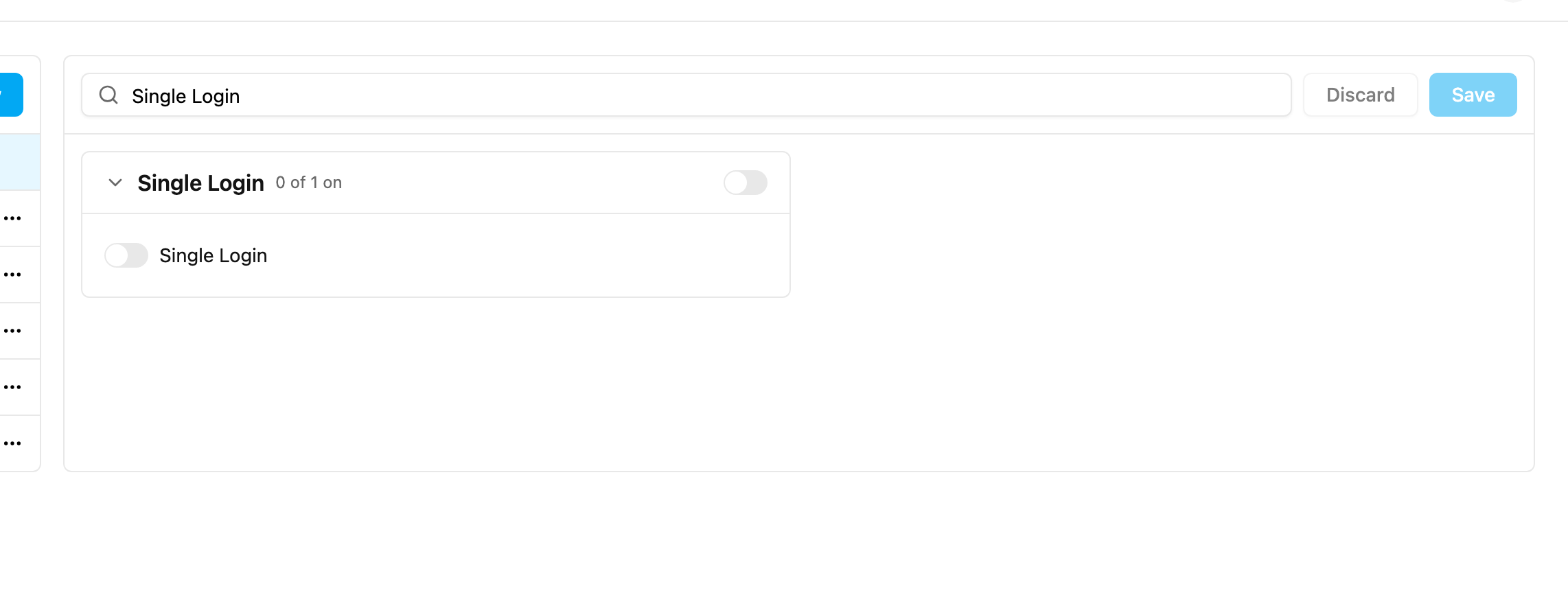 Single Login