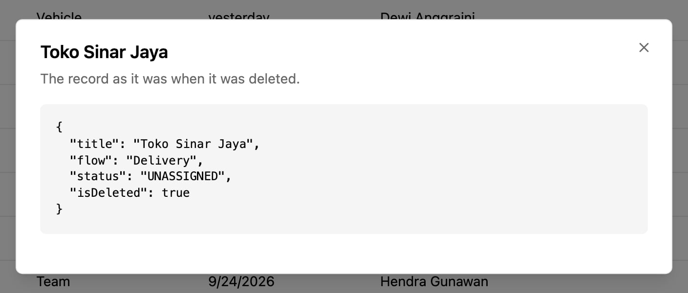 Deleted record