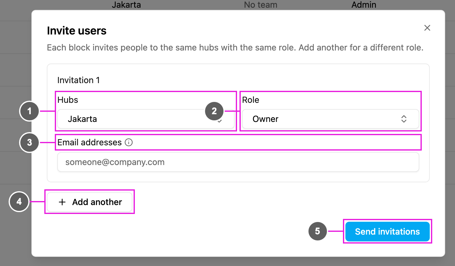Invite users