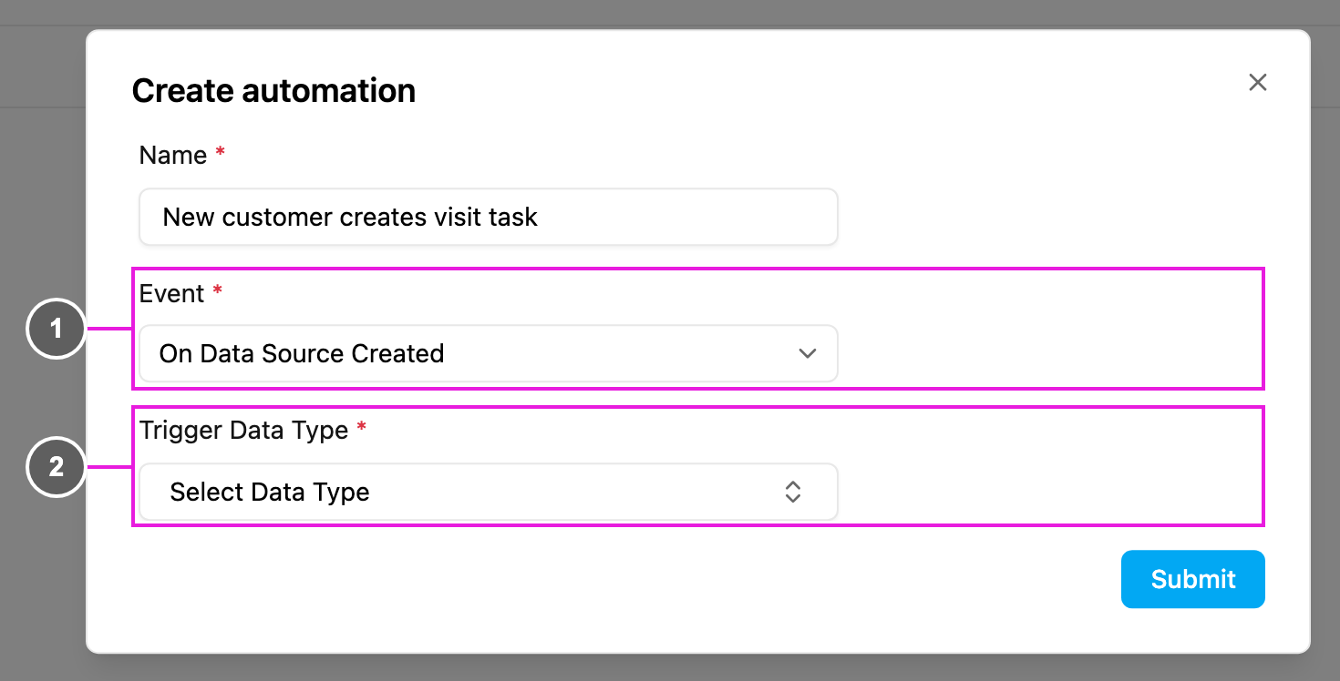 On Data Source Created