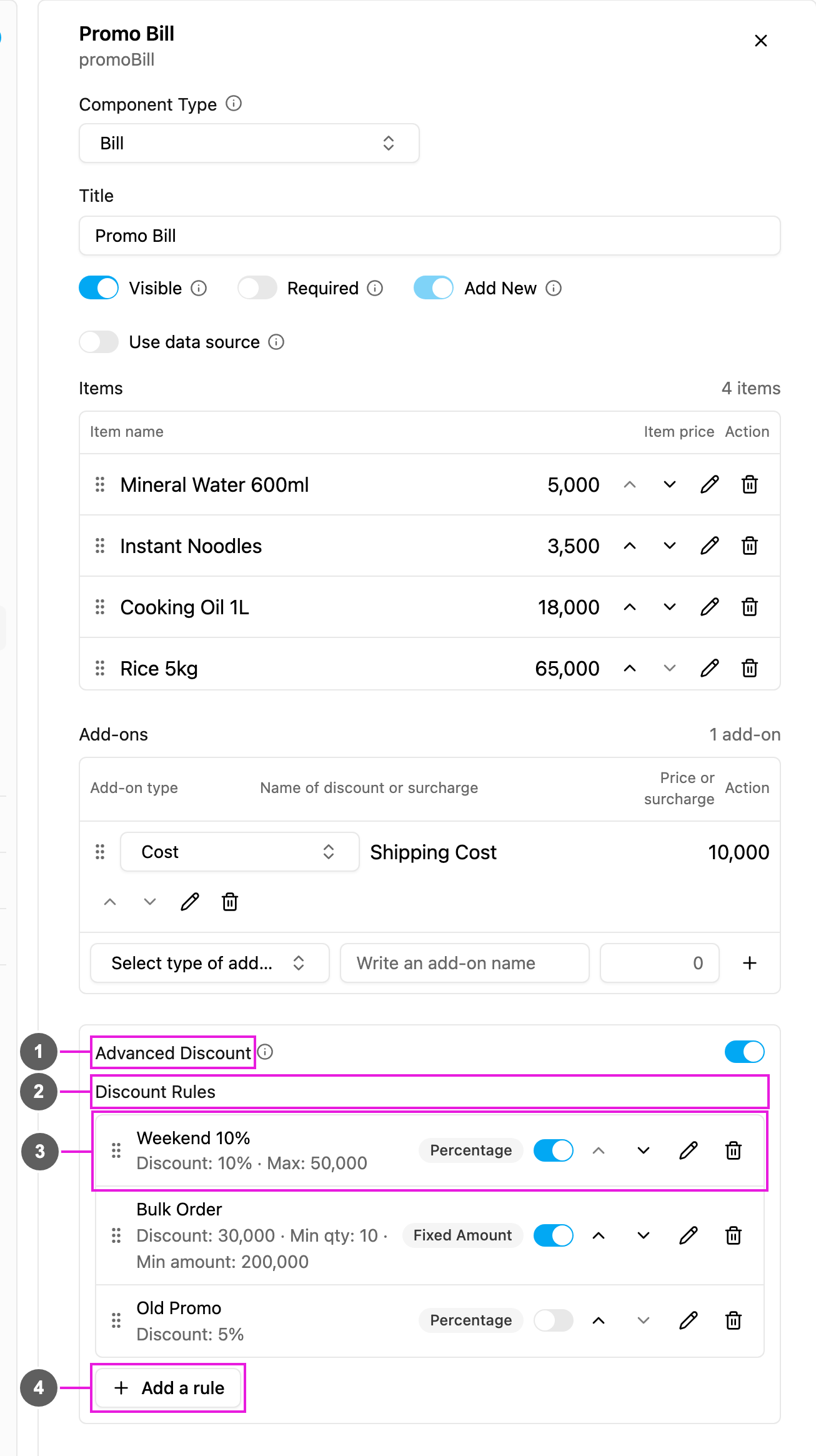 Advanced Discount and discount rules