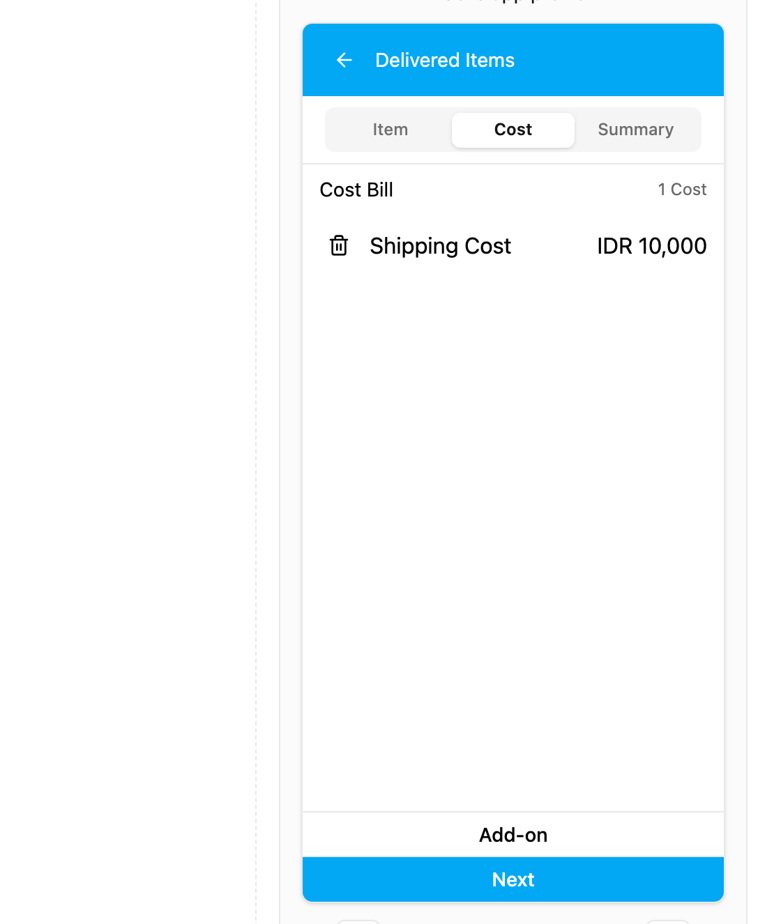 Bill costs