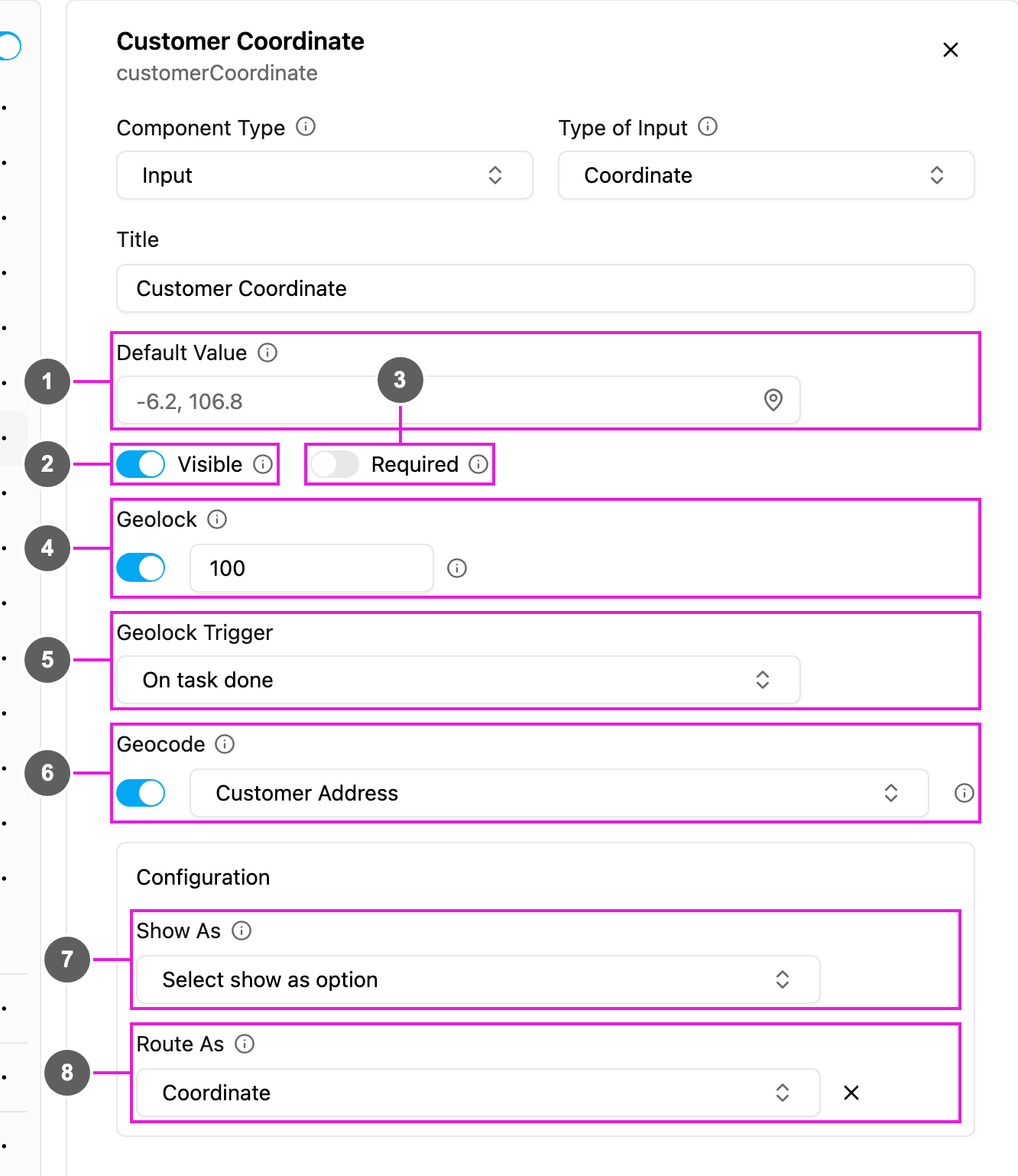 Coordinate properties