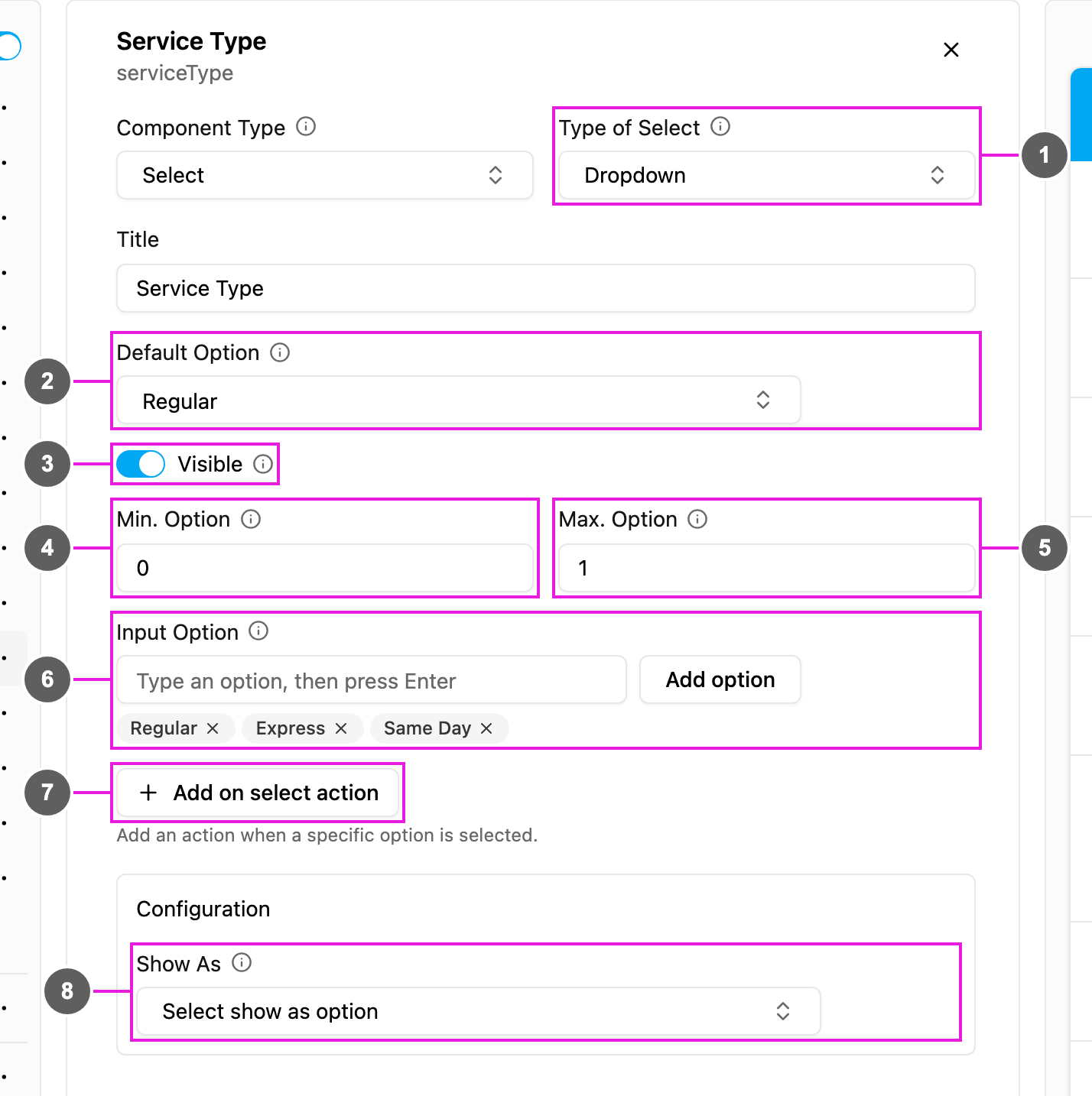 Select properties
