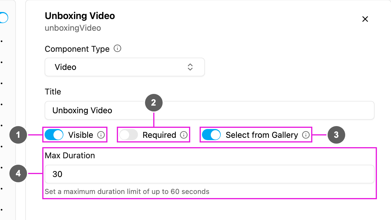 Video properties