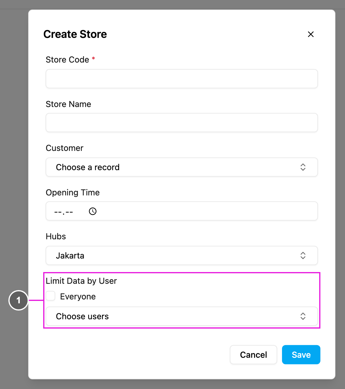 Limit Data by User