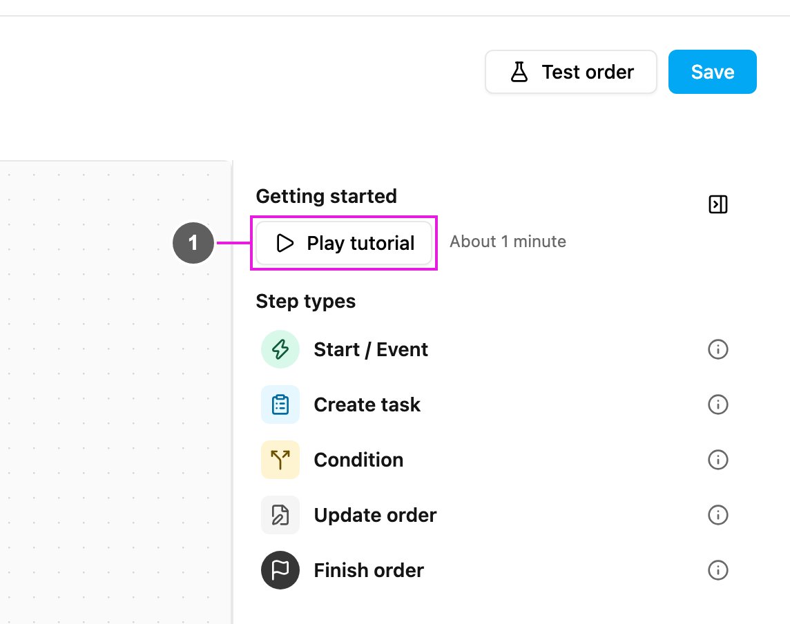 Getting started in the guide panel