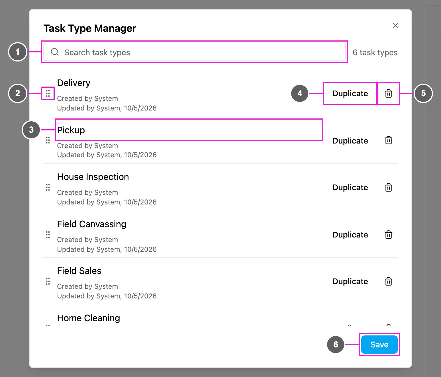 Task Type Manager