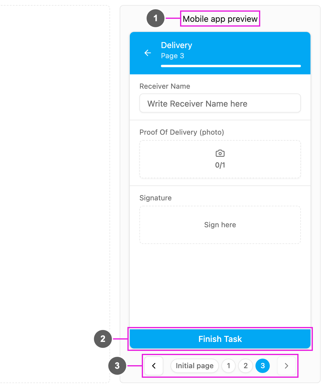 Mobile app preview