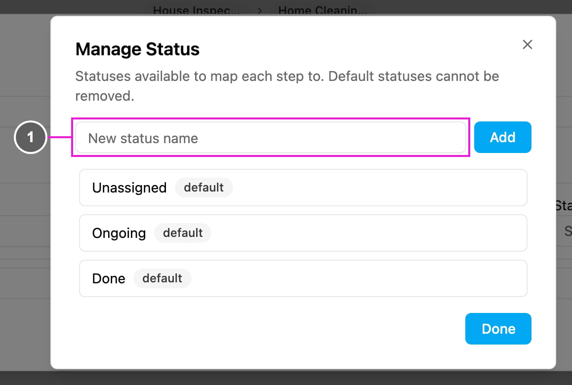 Manage Status
