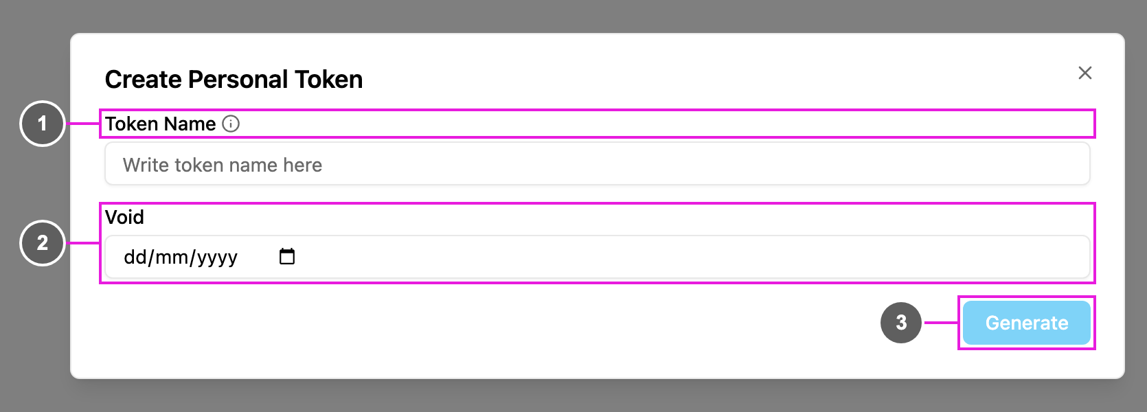 Create Personal Token