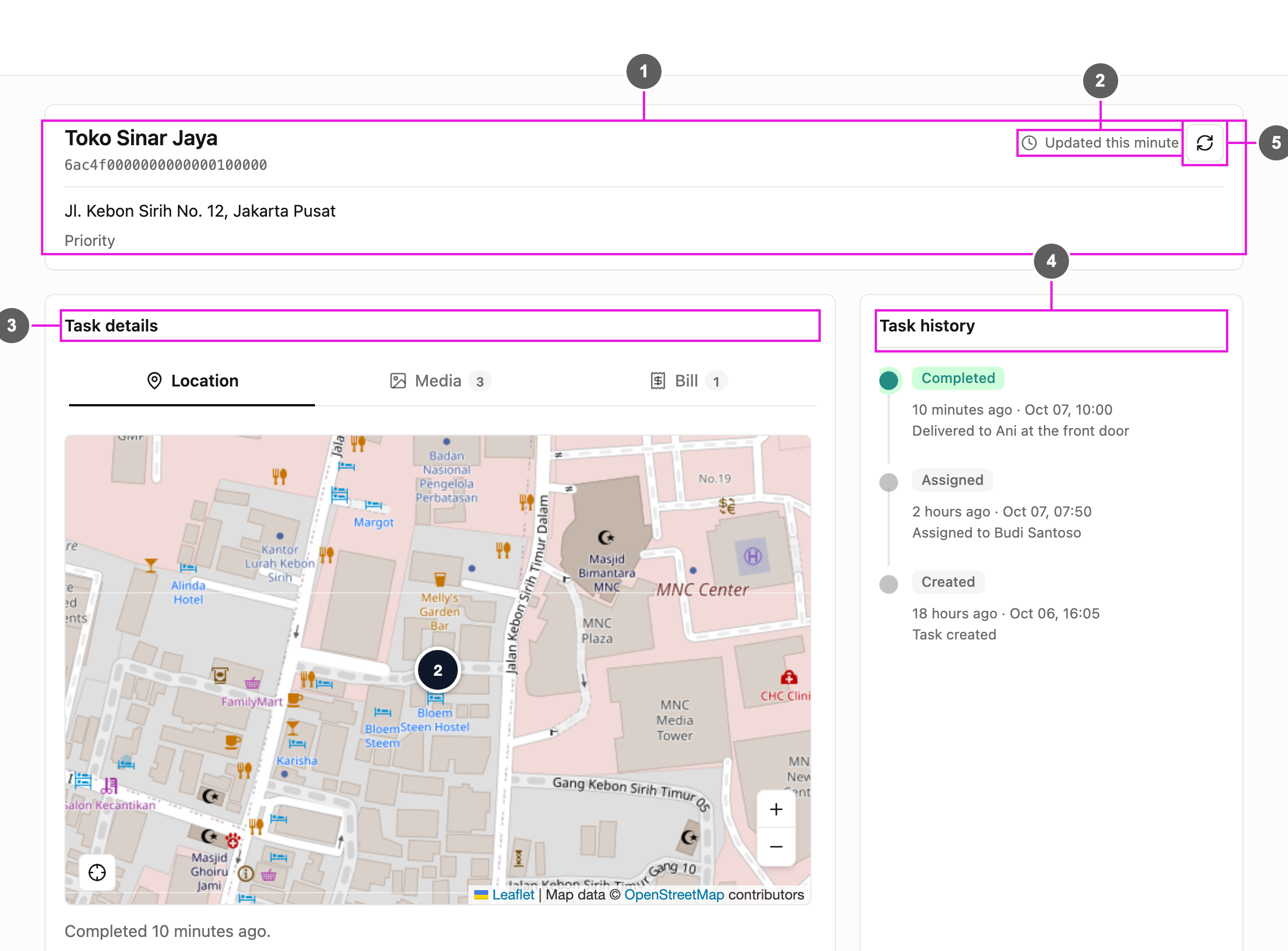 Tracking page