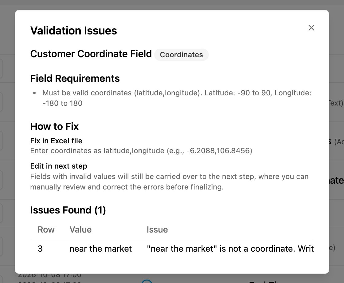Validation Issues