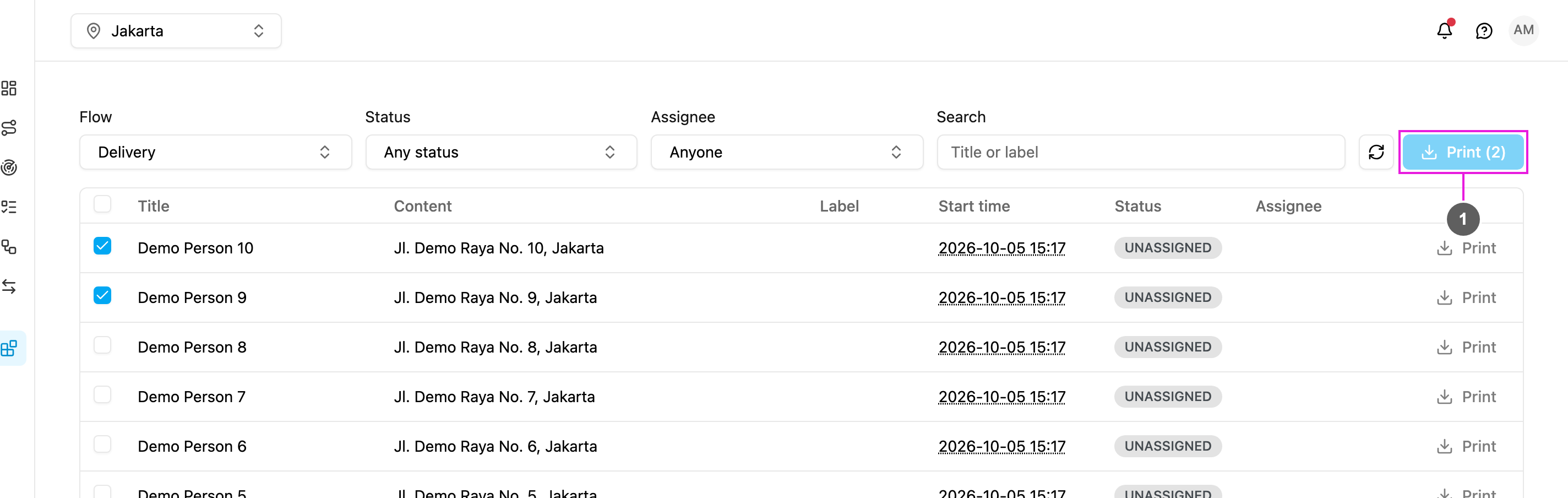 Selected tasks