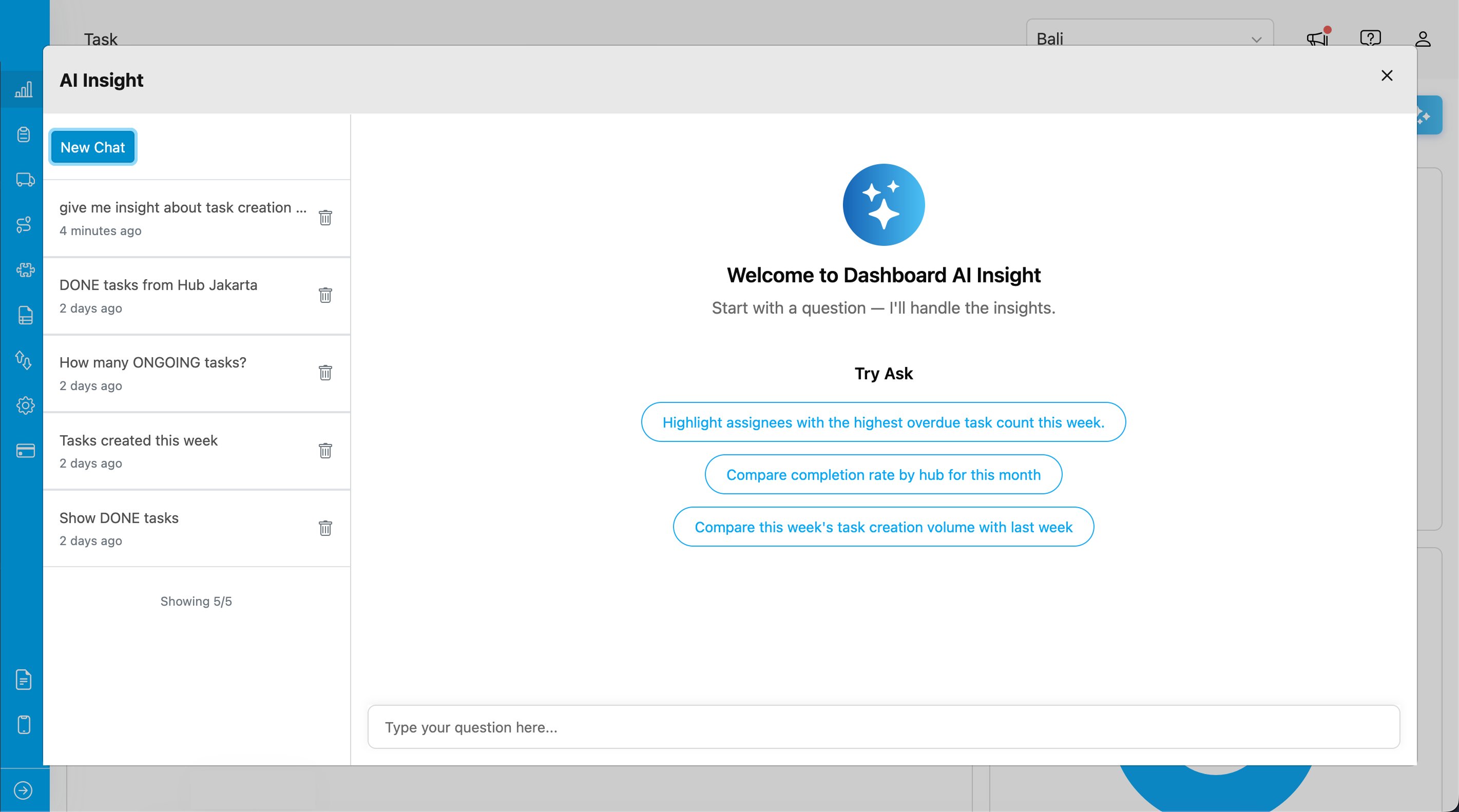 AI Insight modal