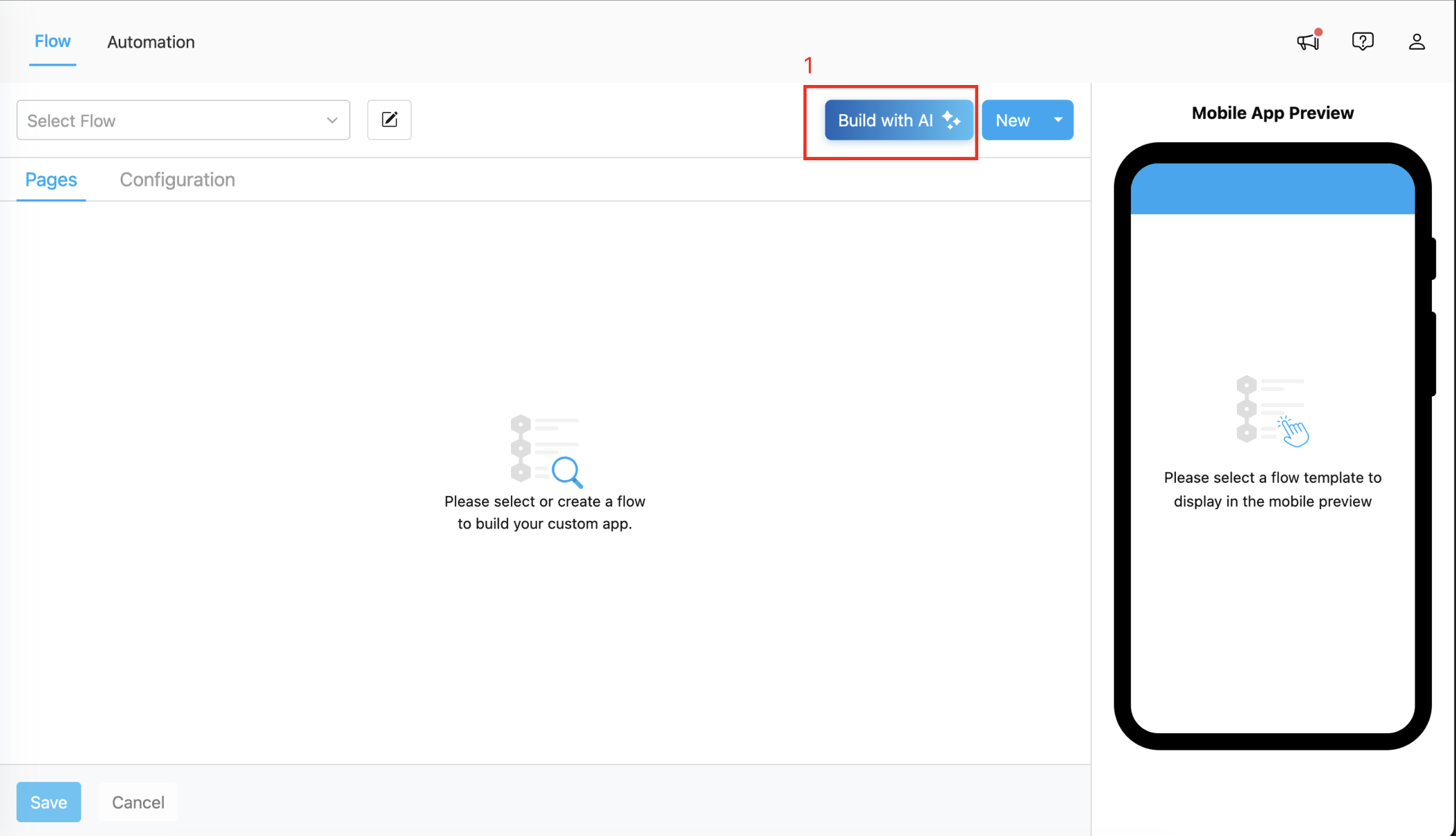 Flow Menu Display