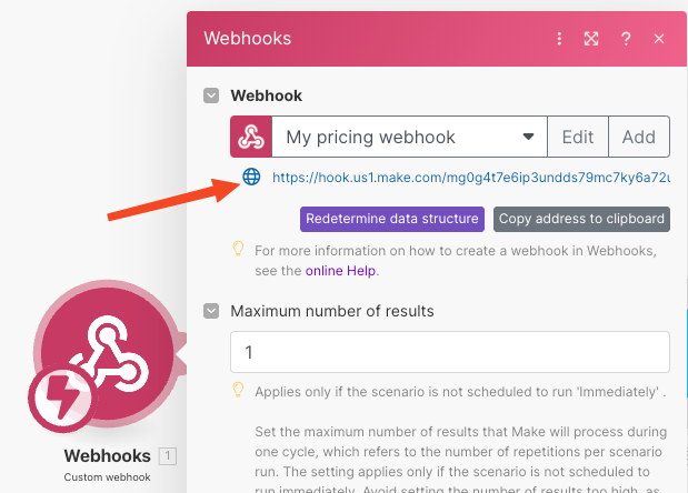 Integrate Make.com Step 1