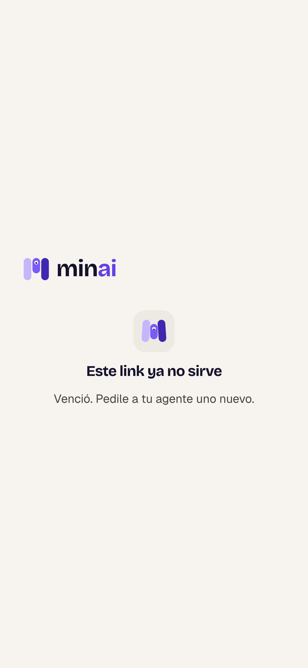 This link no longer works page: It expired. Ask your agent for a new one.