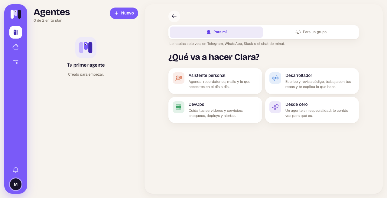 Paso 3: para quién y qué va a hacer